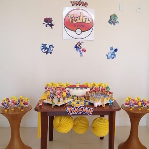 decoração festa pokemon