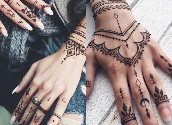 tatuagem na mão feminina